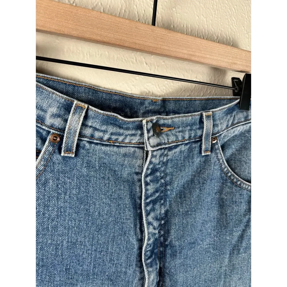 Lands End Jeans Women's Size 12 Straight Leg Denim Y2K Light Wash Spring Pants - Picture 6 of 10